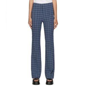 GANNI blue&black checkered trousers